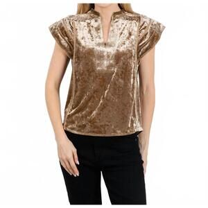 NEW MELISSA NEPTON otto velvet top in rich cooper